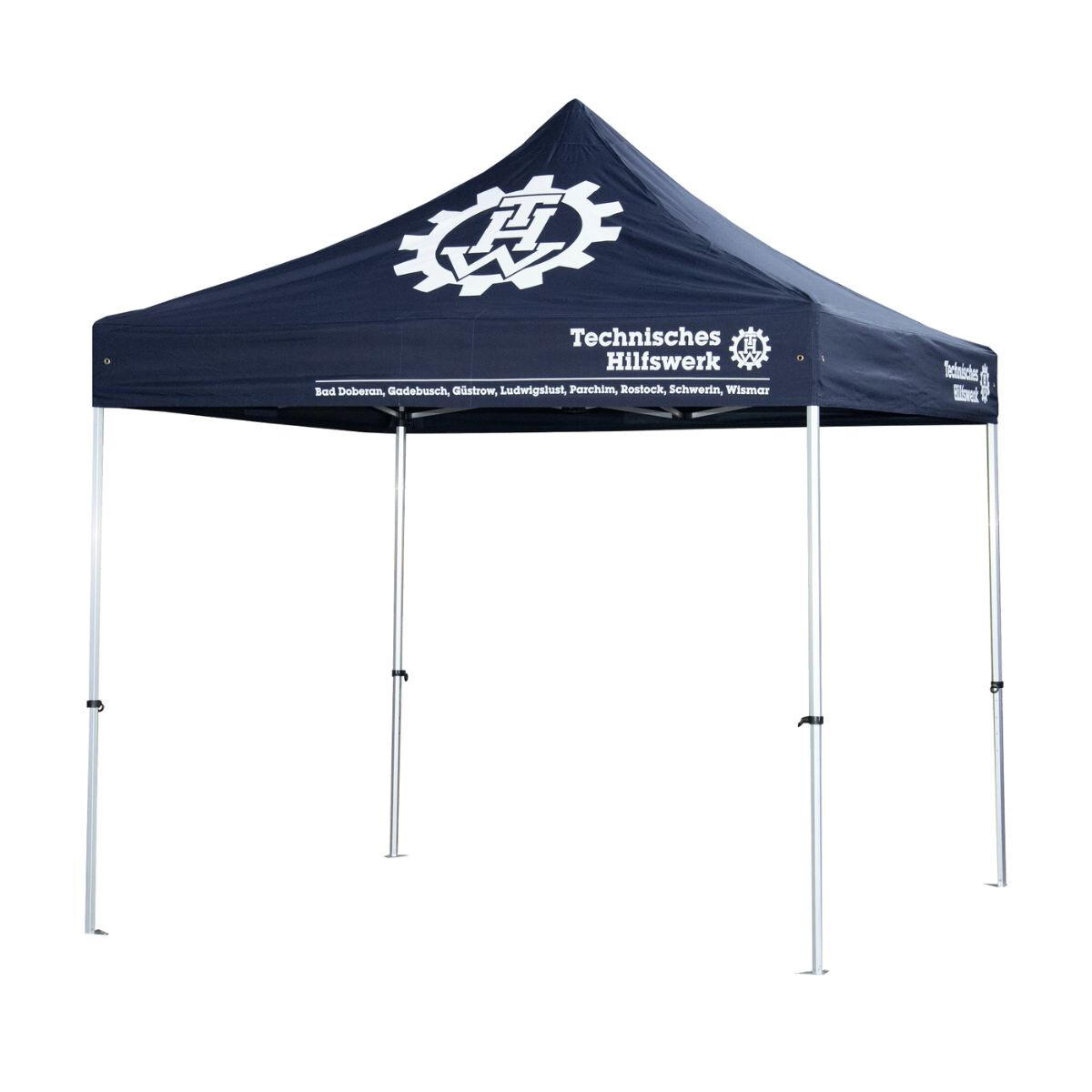 Duratent Faltpavillon mit Technisches Hilfswerk Bedruckung
