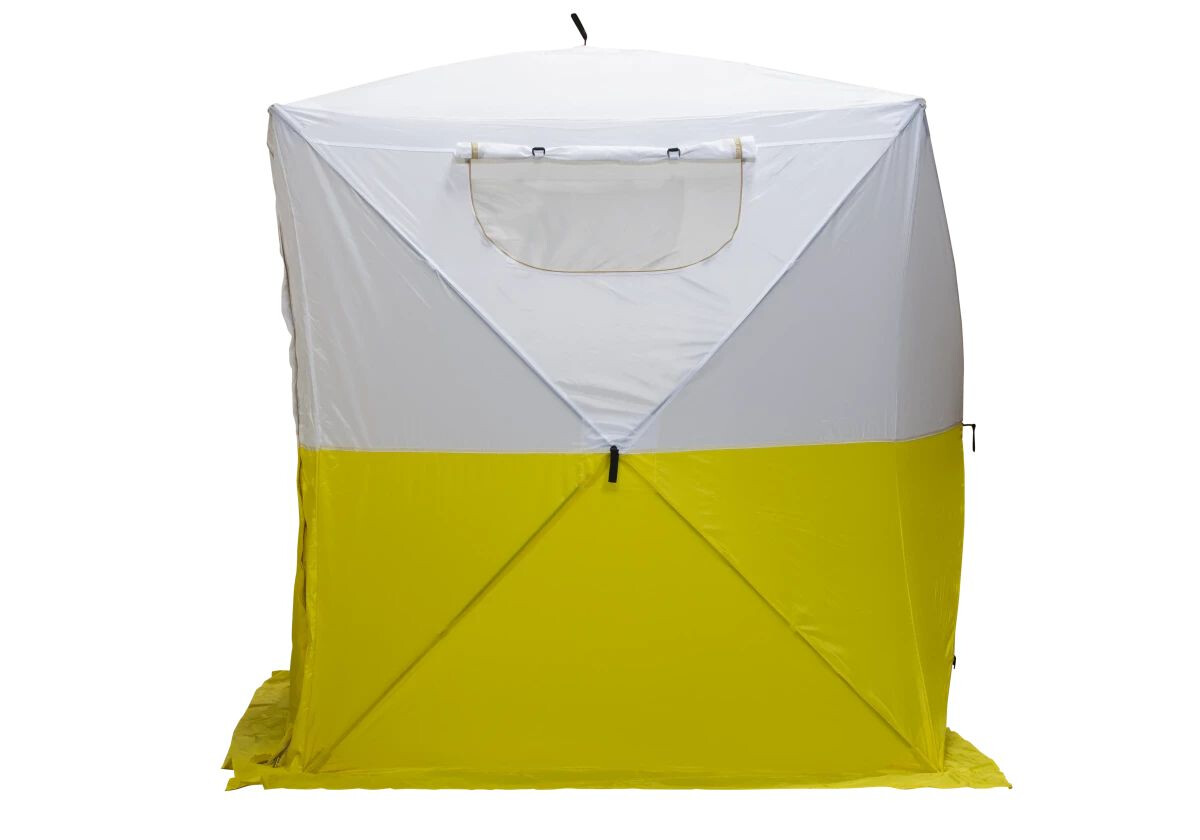 Duratent Faltzelt Seitenwand in Weiß-Gelb, wetterfeste Faltpavillon-Seitenwand mit Fenster und extra Bodenplane. Ideal zur Ergänzung von Faltzelten für Outdoor-Veranstaltungen, Marktstände oder Werkstatteinsätze.