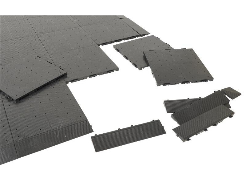 Duratent Faltpavillon mit rotem Dach und stabilem Aluminiumgestell, steht auf einem schwarzen Zeltboden. Optimal für Outdoor-Events, Messen oder Märkte, bietet Schutz und eine flexible Überdachung im Freien.        Ask ChatGPT