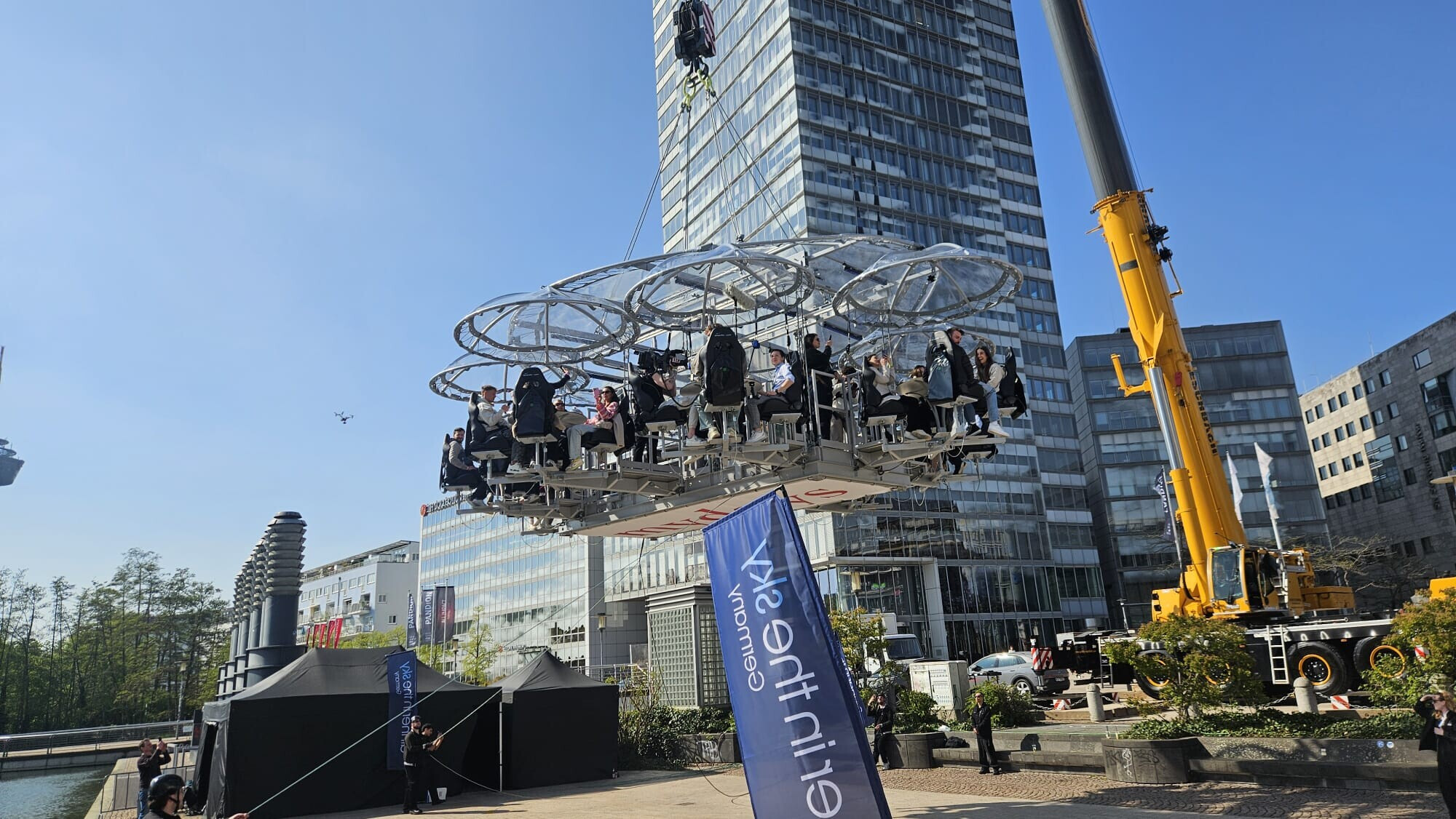 Duratent im Einsatz bei dinner in the sky