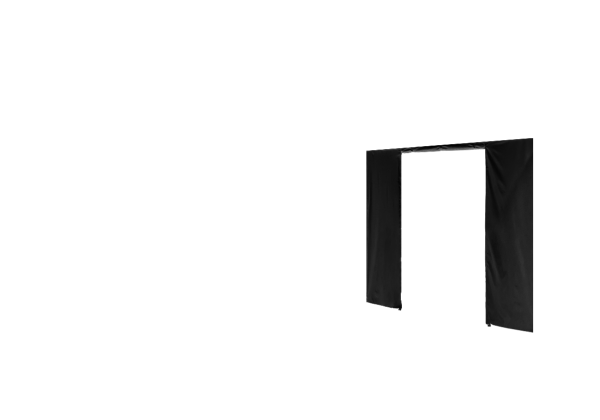 Duratent Seitenwand 450 mit Tür, 3m, schwarz