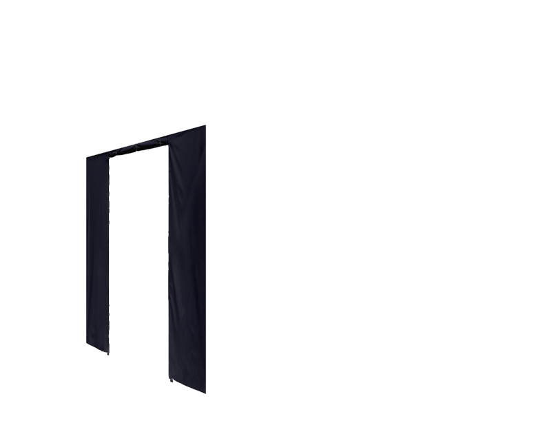 Duratent Seitenwand 450 mit Tür, 3m, navy-blau
