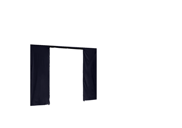 Duratent Seitenwand 450 mit Tür, 3m, navy-blau