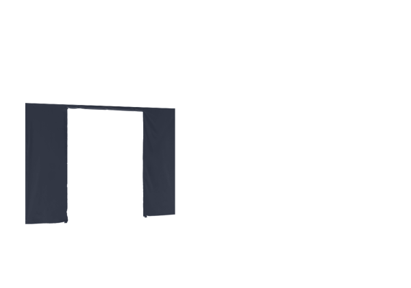 Duratent Seitenwand 450 mit Tür, 3m, navy-blau