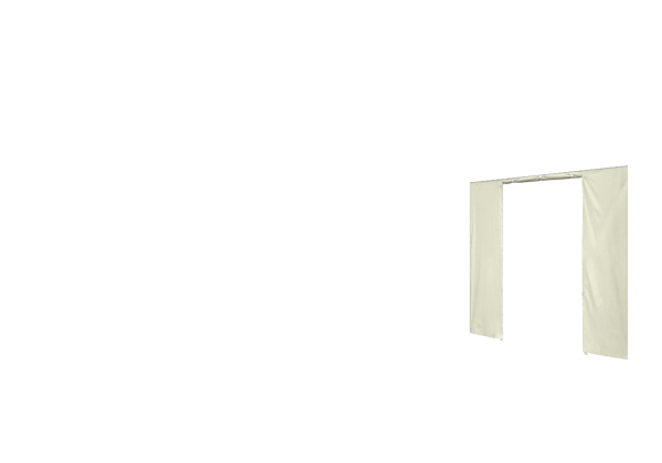 Duratent Seitenwand 450 mit Tür, 3m, beige