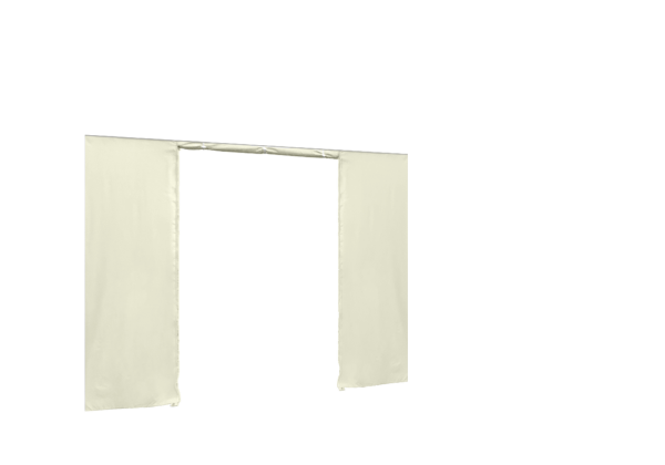 Duratent Seitenwand 450 mit Tür, 3m, beige