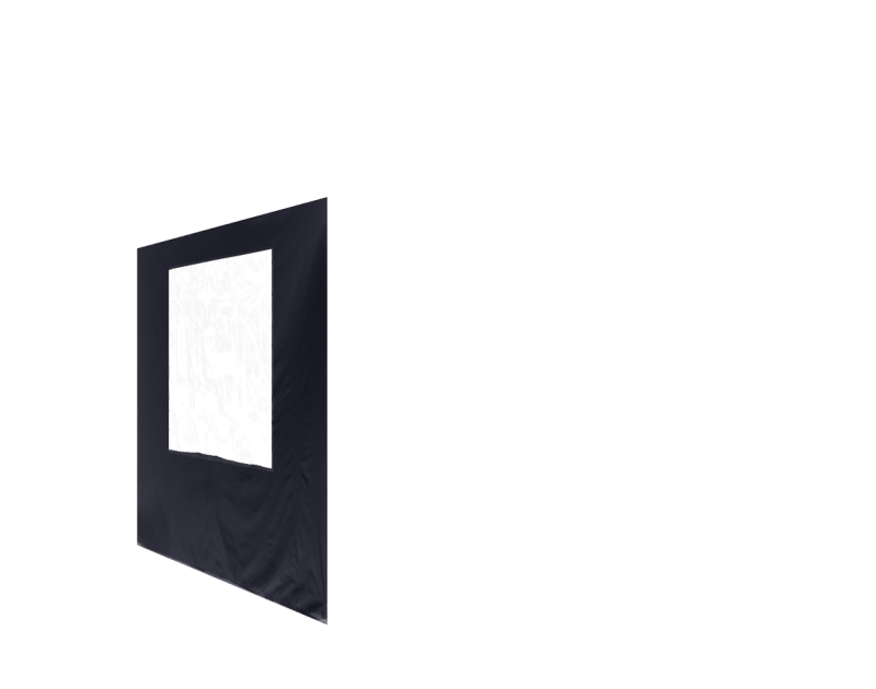 Duratent Seitenwand 450 mit Fenster, 3m, navy-blau