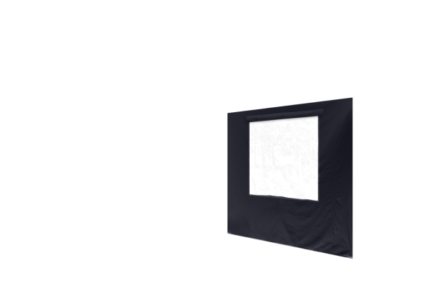 Duratent Seitenwand 450 mit Fenster, 3m, navy-blau