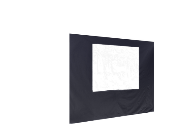 Duratent Seitenwand 450 mit Fenster, 3m, navy-blau