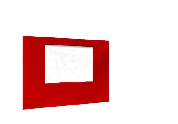 Duratent Seitenwand 450 mit Fenster, 3m, rot