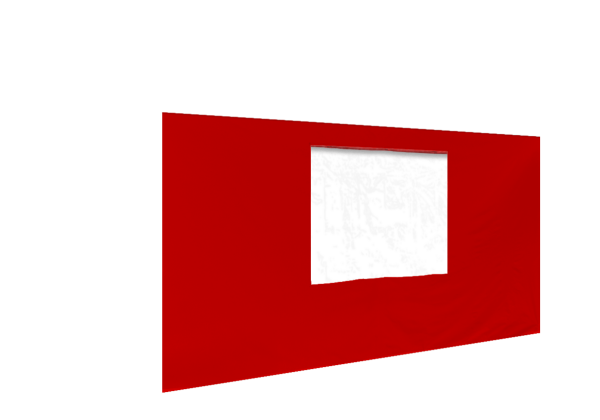 Duratent Seitenwand 450 mit Fenster, 3m, rot