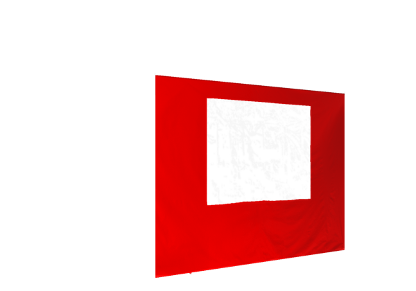 Duratent Seitenwand 450 mit Fenster, 3m, rot