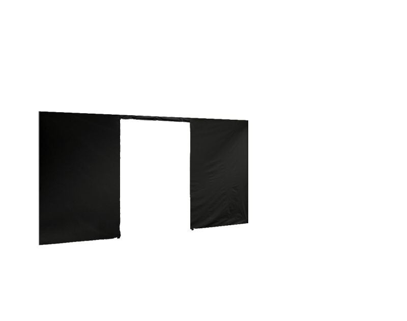 Duratent Seitenwand 450 mit Tür, 4,5m, schwarz
