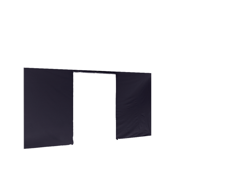 Duratent Seitenwand 450 mit Tür, 4,5m, navy-blau