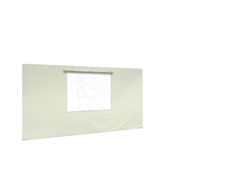 Duratent Seitenwand 450 mit Tür, 4,5m, beige