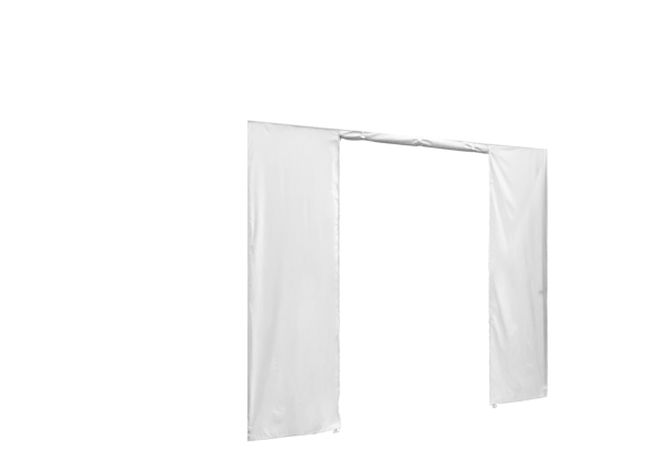 Duratent Seitenwand 300 mit Tür, 3m, weiß