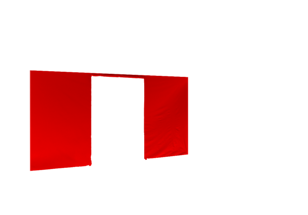 Duratent Seitenwand 300 mit Tür, 3m, rot