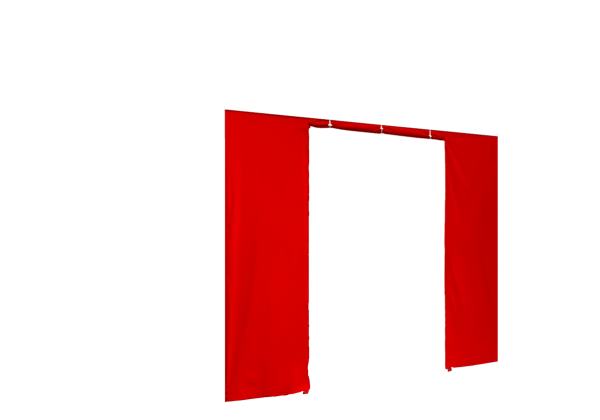 Duratent Seitenwand 300 mit Tür, 3m, rot