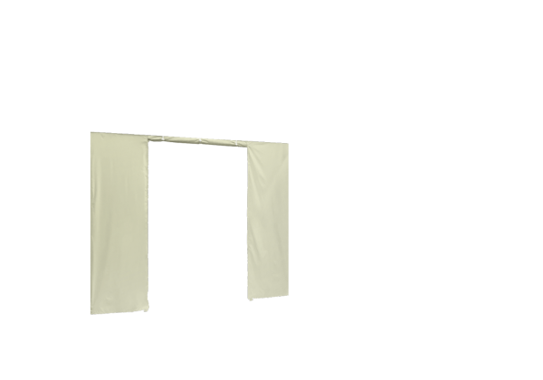 Duratent Seitenwand 300 mit Tür, 3m, beige