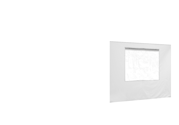 Duratent Seitenwand 300 mit Fenster, 3m, weiß