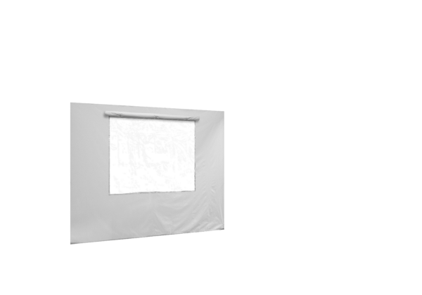 Duratent Seitenwand 300 mit Fenster, 3m, weiß