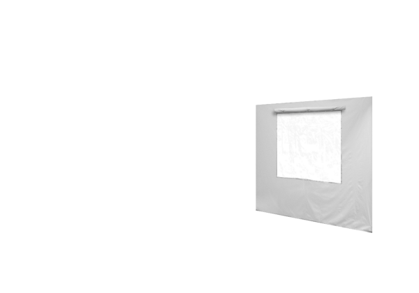 Duratent Seitenwand 300 mit Fenster, 3m, weiß