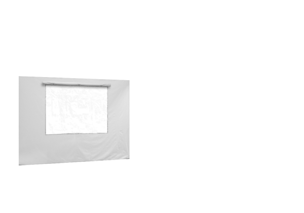 Duratent Seitenwand 300 mit Fenster, 3m, weiß