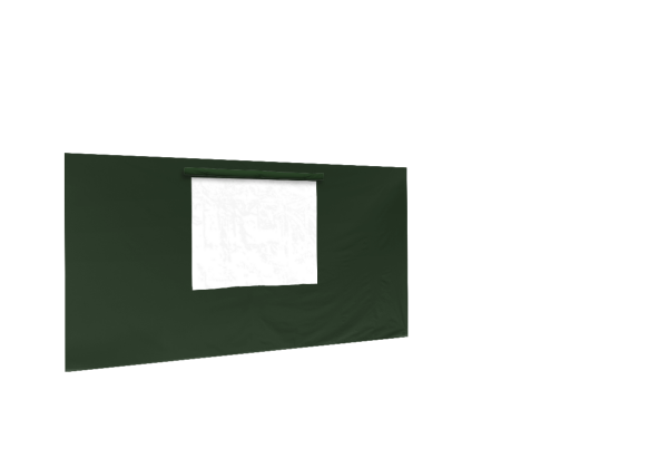 Duratent Seitenwand 300 mit Fenster, 3m, grün