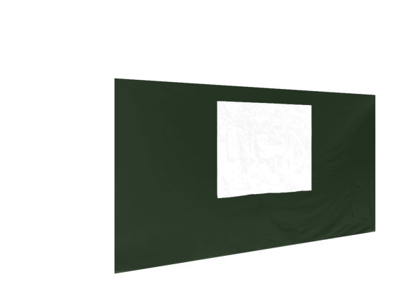 Duratent Seitenwand 300 mit Fenster, 3m, grün