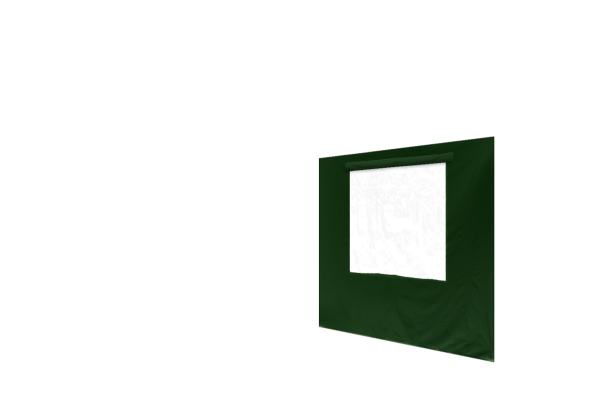 Duratent Seitenwand 300 mit Fenster, 3m, grün