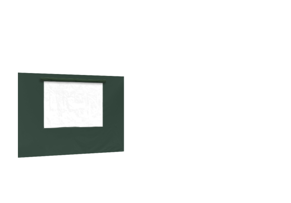 Duratent Seitenwand 300 mit Fenster, 3m, grün