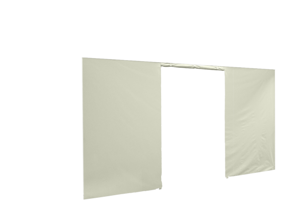 Duratent Seitenwand 300 mit Tür, 4,5m, beige