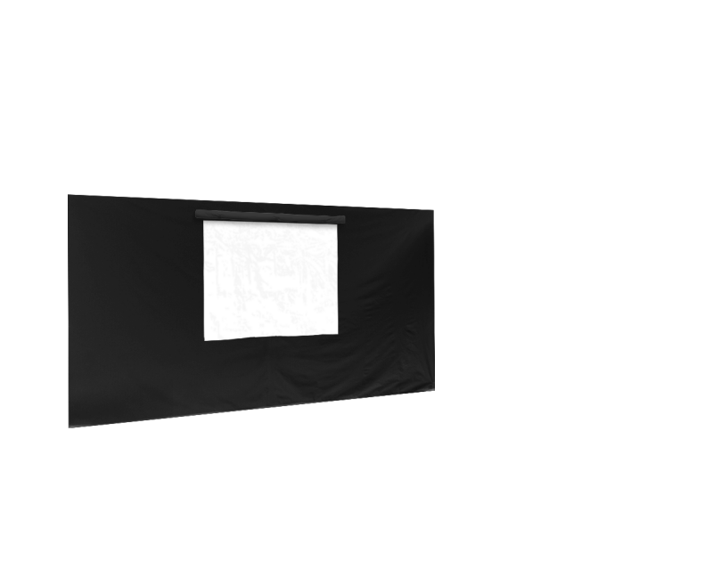 Duratent Seitenwand 450 mit Fenster, 4,5m, schwarz