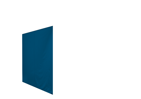 Seitenwand in himmelblau für Faltpavillon