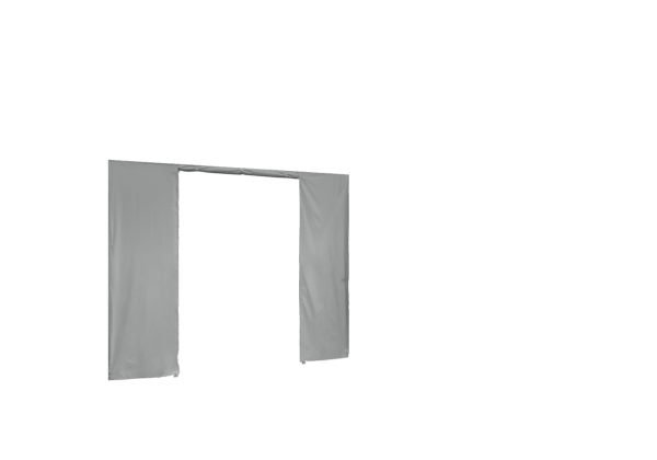Duratent Seitenwand 300 mit Tür, 3m, grau