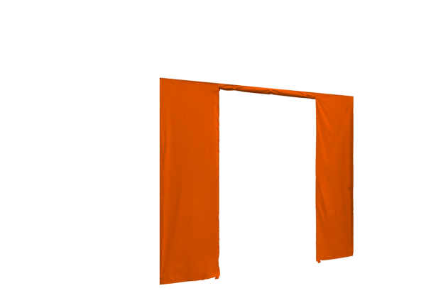 Duratent Seitenwand 300 mit Tür, 3m, orange