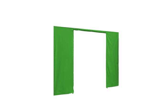 Duratent Seitenwand 300 mit Tür, 3m, lime