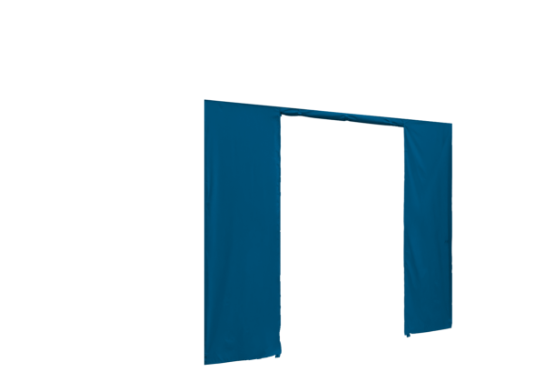 Duratent Seitenwand 300 mit Tür, 3m, himmelblau