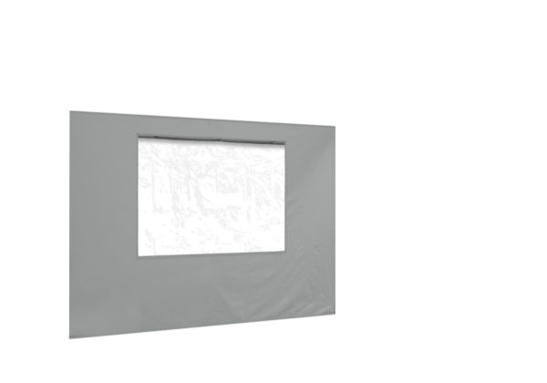 Duratent Seitenwand 300 mit Fenster, 3m, grau