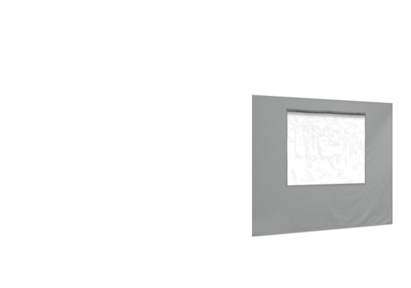Duratent Seitenwand 300 mit Fenster, 3m, grau