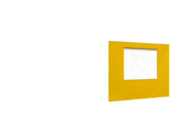 Duratent Seitenwand 300 mit Fenster, 3m, gelb