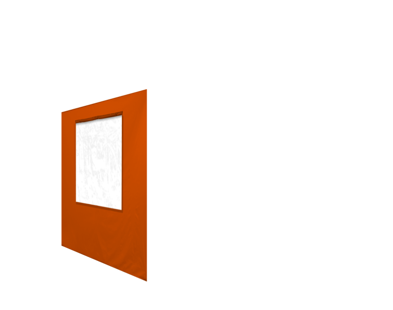 Seitenwand in orange für Faltpavillon