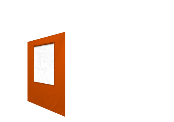 Seitenwand in orange für Faltpavillon