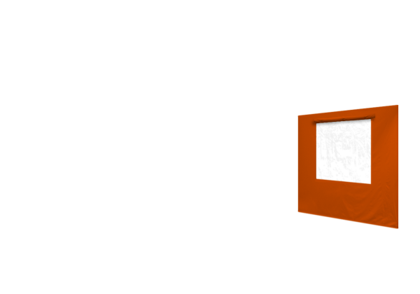 Duratent Seitenwand 300 mit Fenster, 3m, orange