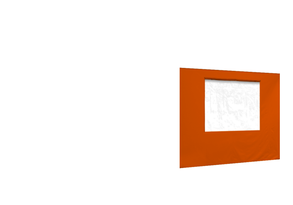 Duratent Seitenwand 300 mit Fenster, 3m, orange