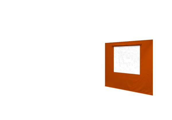 Duratent Seitenwand 300 mit Fenster, 3m, orange