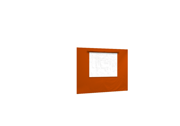 Duratent Seitenwand 300 mit Fenster, 3m, orange