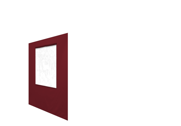 Seitenwand in burgund für Faltpavillon