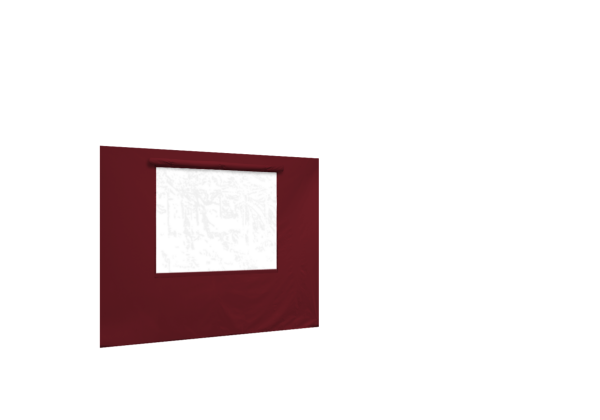 Duratent Seitenwand 300 mit Fenster, 3m, burgund