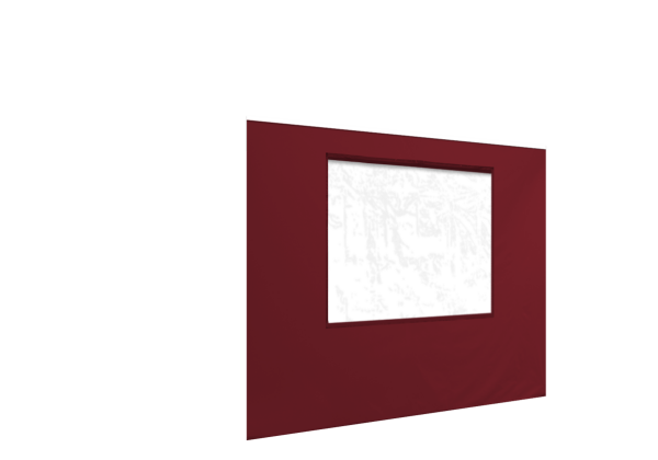 Duratent Seitenwand 300 mit Fenster, 3m, burgund